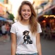 Атрактивна дамска тениска с щампа на мече бунтар