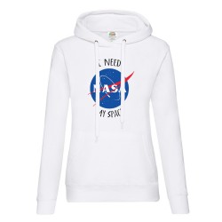 Дамски суичър с щампа NASA I NEED MY SPACE