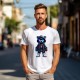 Мъжка тениска с оригинална щампа на мече Мъжка тениска с оригинална щампа на мече