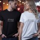 Комплект от две тениски за двойки с щампа Негова / Неин съм от ....