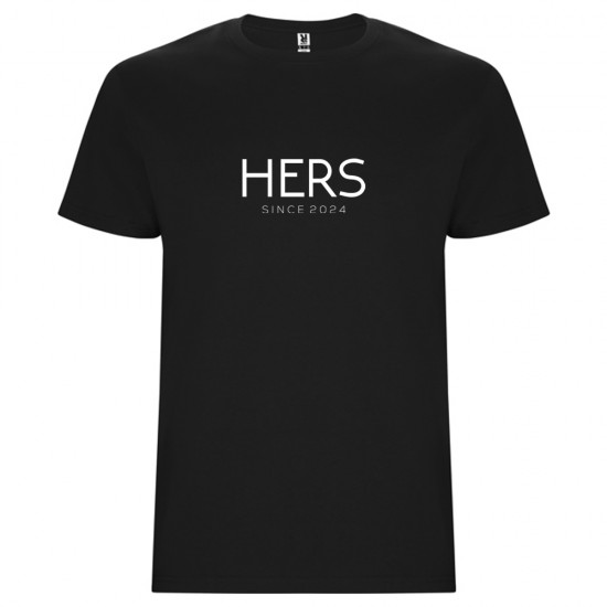 Комплект от две тениски за двойки с щампа His / Hers since .... 