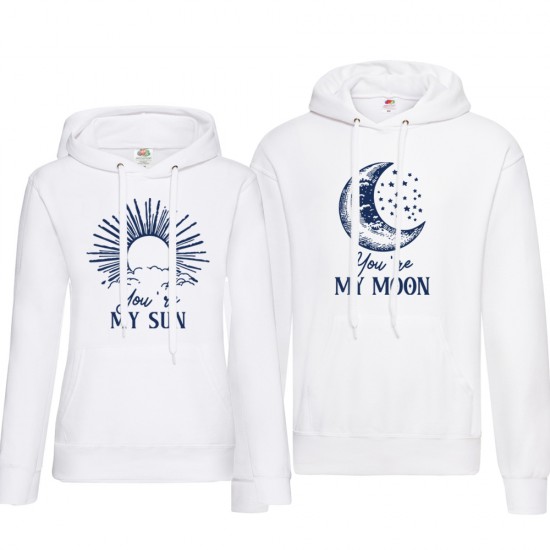 Комплект суичъри за Нея и Него с щампа My moon and My sun
