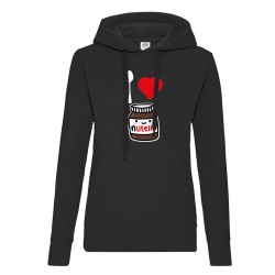 Дамски суичър с щампа I LOVE NUTELLA / ОБИЧАМ НУТЕЛА