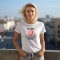 Дамска тениска с щампа Най-точният човек е мама