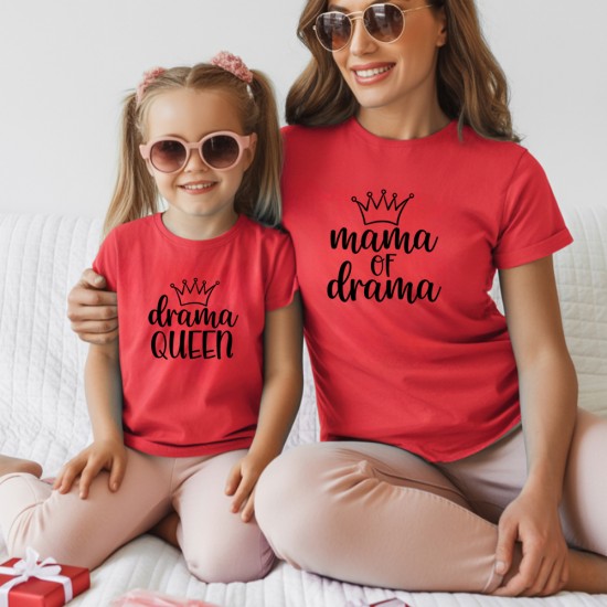 Комплект от две тениски за празника на жената - Drama Queen and Mama of the Drama